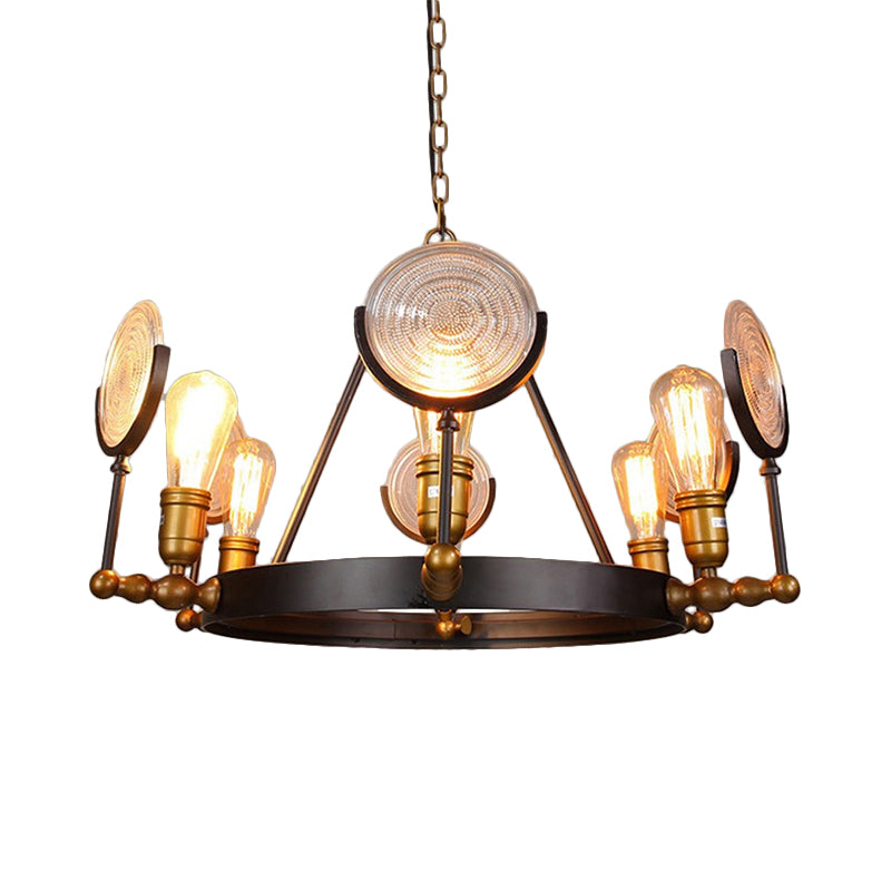 Vintage Brass Finish Metal Suspension Light Pendant For Bedroom Lighting