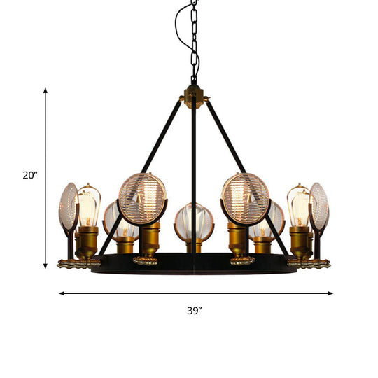 Vintage Brass Finish Metal Suspension Light Pendant For Bedroom Lighting