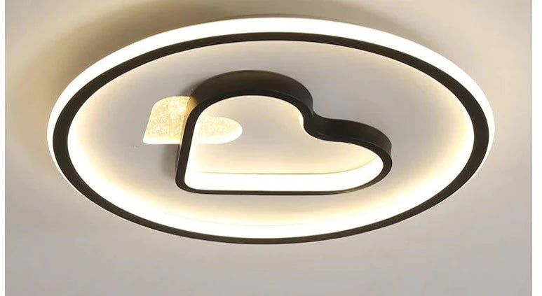 Modern Minimalist Bedroom Love LED Ceiling Lamp