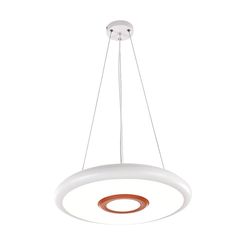 Circular Metal Hanging Lamp Kit - Led Pendant Lighting Fixture In Warm/White/Natural Light 18/22