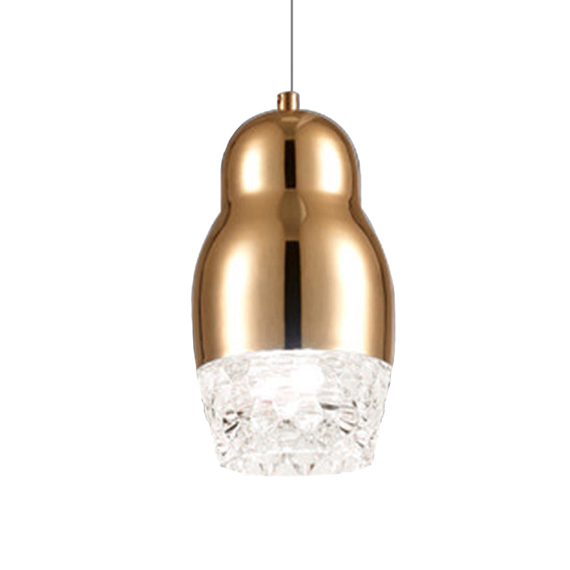 Metal Pendant Lamp With Gourd Shade - Postmodern Suspended Light For Bar Warm/White 1 / Gold White