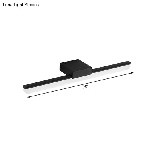 16/20 Ultra-Thin Acrylic Led Wall Light Sconce - Modern Style Black Or White Finish Warm