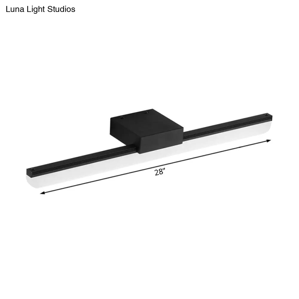 16/20 Ultra-Thin Acrylic Led Wall Light Sconce - Modern Style Black Or White Finish Warm