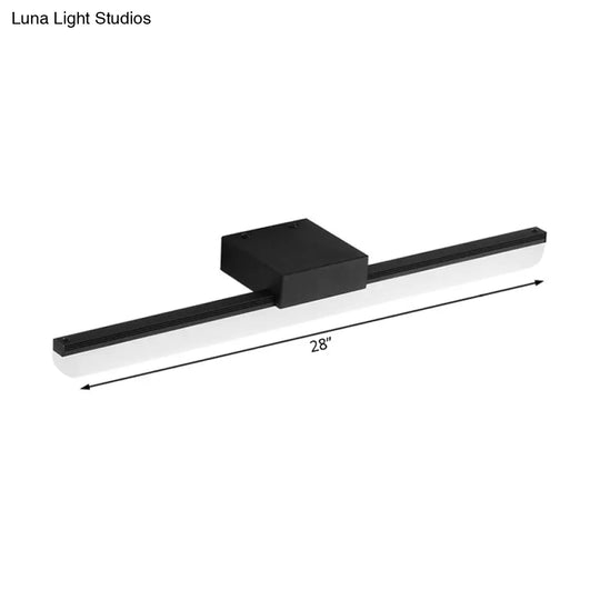 16/20 Ultra-Thin Acrylic Led Wall Light Sconce - Modern Style Black Or White Finish Warm