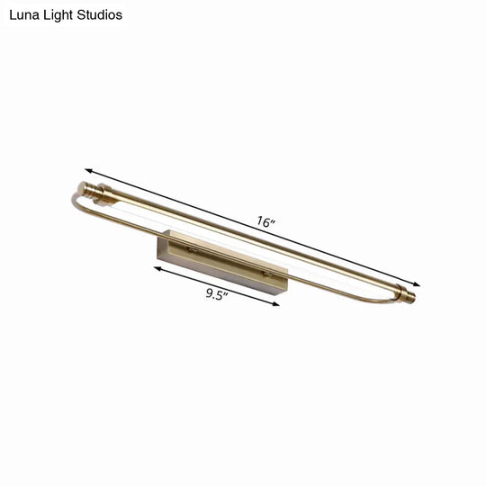 16/21 Tubed Vanity Light Fixture In Bronze With Led Metal And Acrylic Design Warm/White Lighting