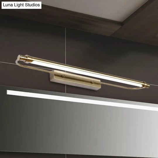 16/21 Tubed Vanity Light Fixture In Bronze With Led Metal And Acrylic Design Warm/White Lighting