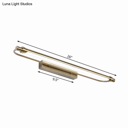 16/21 Tubed Vanity Light Fixture In Bronze With Led Metal And Acrylic Design Warm/White Lighting