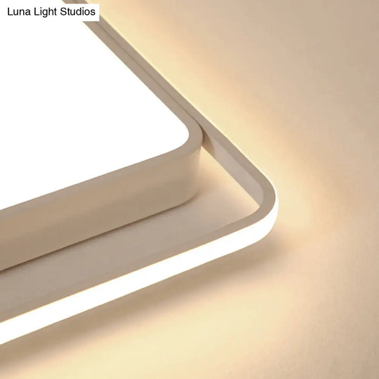 16-35.5 W Modern White Rectangle Ceiling Light With High Penetrated Acrylic Led - Flushmount In