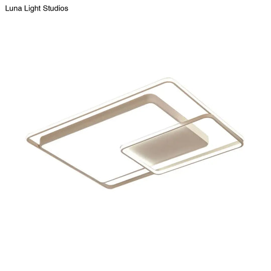 16-35.5’ W Modern White Rectangle Ceiling Light With High Penetrated Acrylic Led - Flushmount In