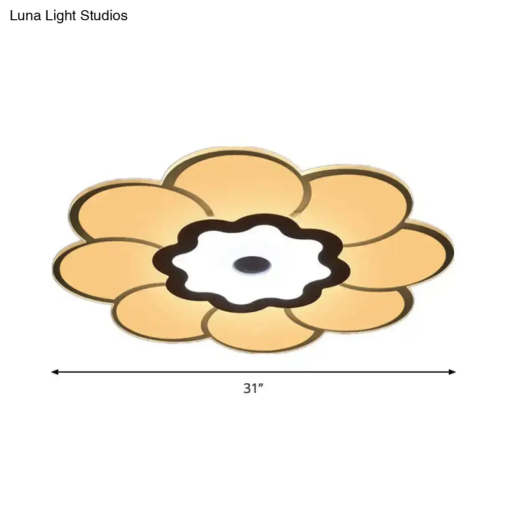 16.5’/20.5’/31’ Wide Floral Ceiling Lamp - Simple & Elegant Acrylic White Led Flush Mount