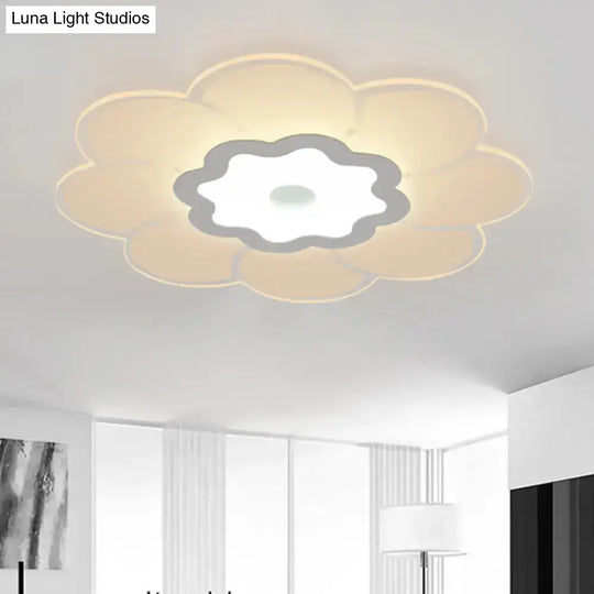 16.5’/20.5’/31’ Wide Floral Ceiling Lamp - Simple & Elegant Acrylic White Led Flush Mount