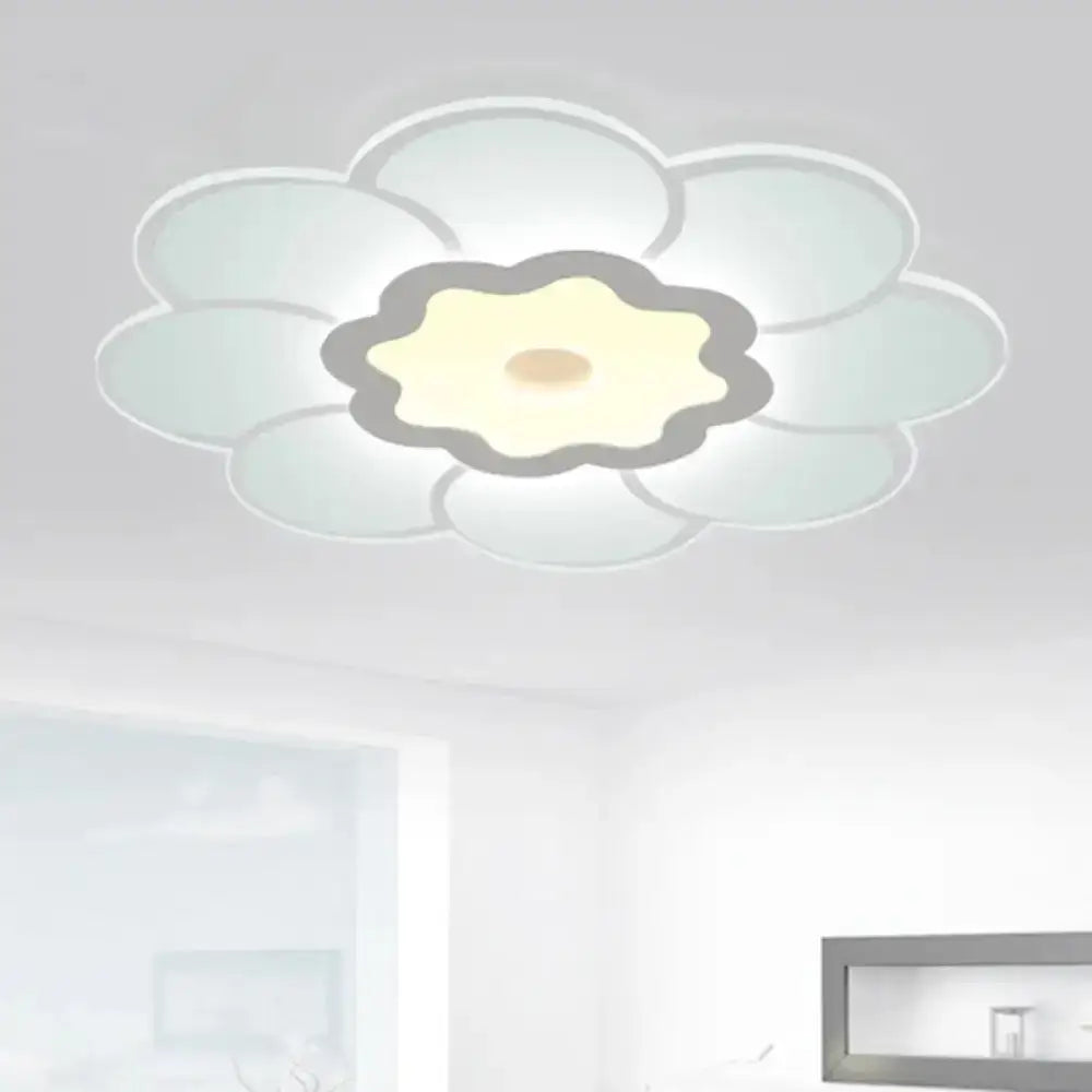 16.5’/20.5’/31’ Wide Floral Ceiling Lamp - Simple & Elegant Acrylic White Led Flush Mount