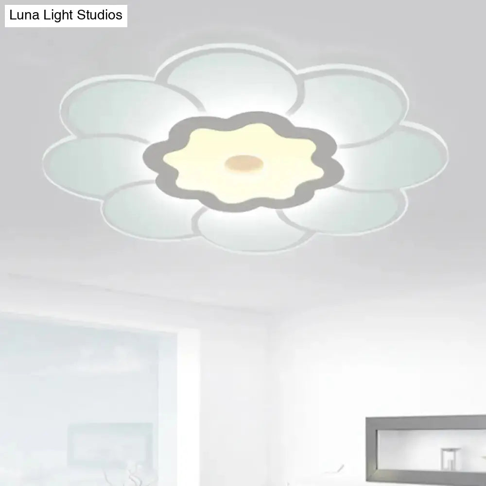 16.5’/20.5’/31’ Wide Floral Ceiling Lamp - Simple & Elegant Acrylic White Led Flush Mount