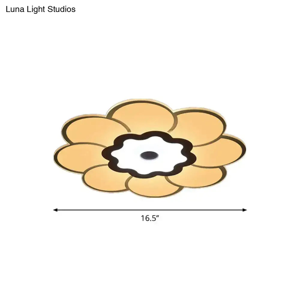 16.5’/20.5’/31’ Wide Floral Ceiling Lamp - Simple & Elegant Acrylic White Led Flush Mount