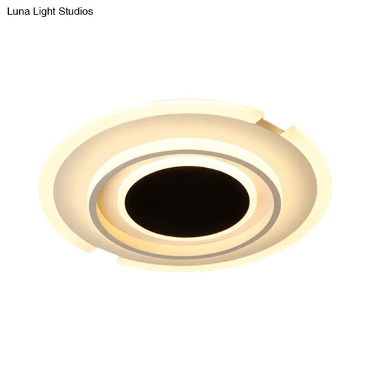 16.5/20.5 Black Flush Mount Nordic Led Lamp For Bedroom