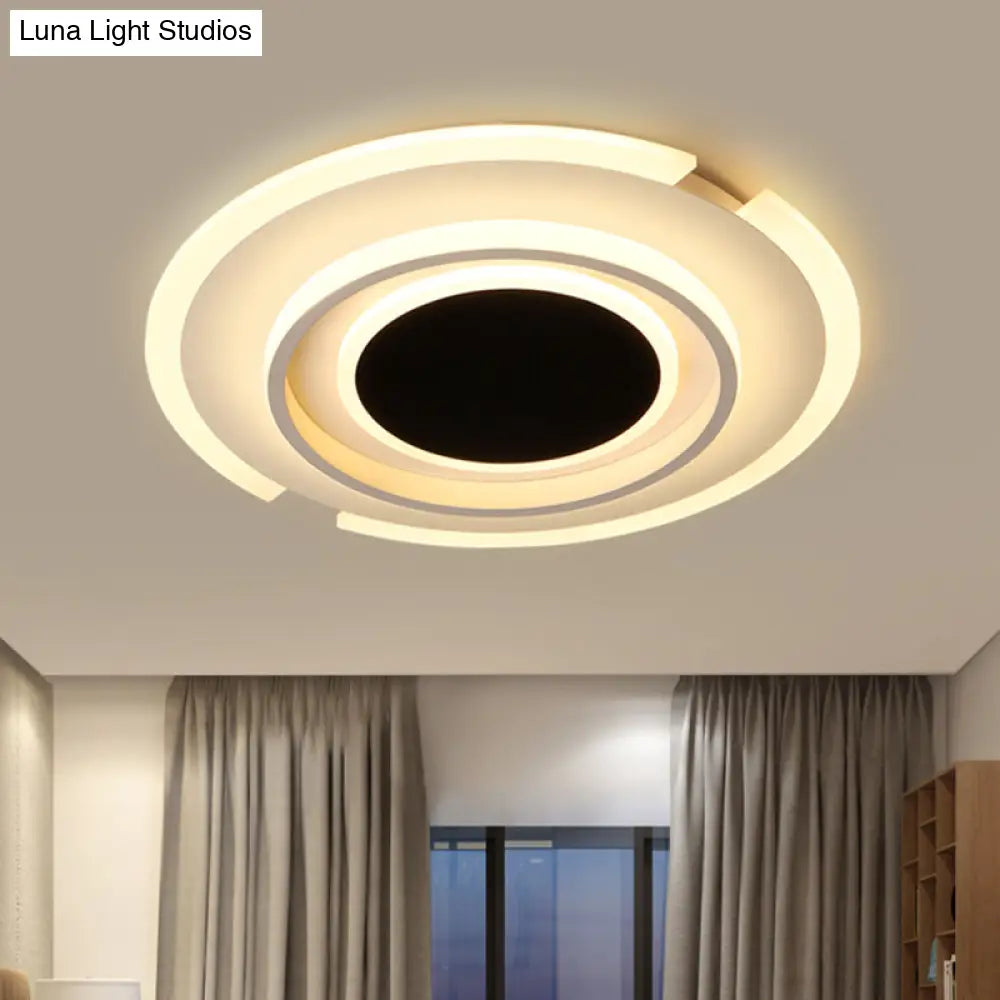 16.5’/20.5’ Black Flush Mount Nordic Led Lamp For Bedroom