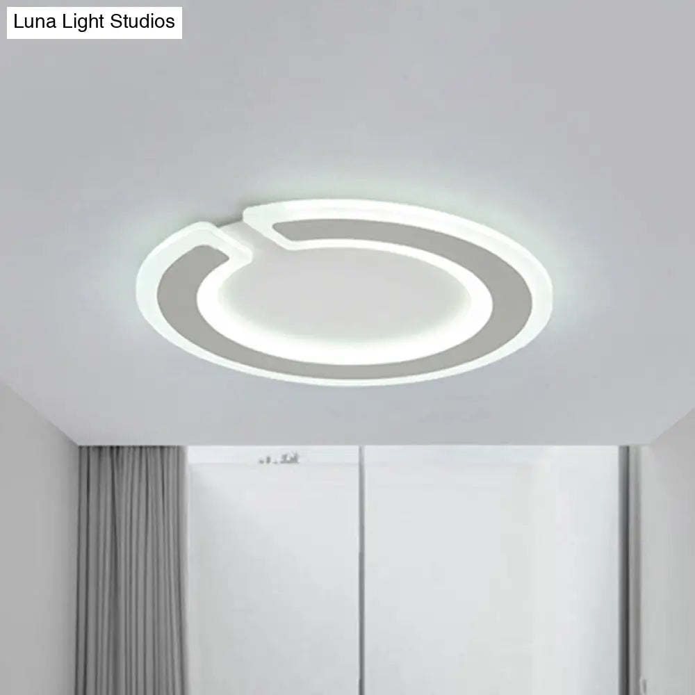 16.5/20.5 Dia Round Ceiling Lamp - Simple & Elegant Led Flushmount Lighting In Warm/White/Natural