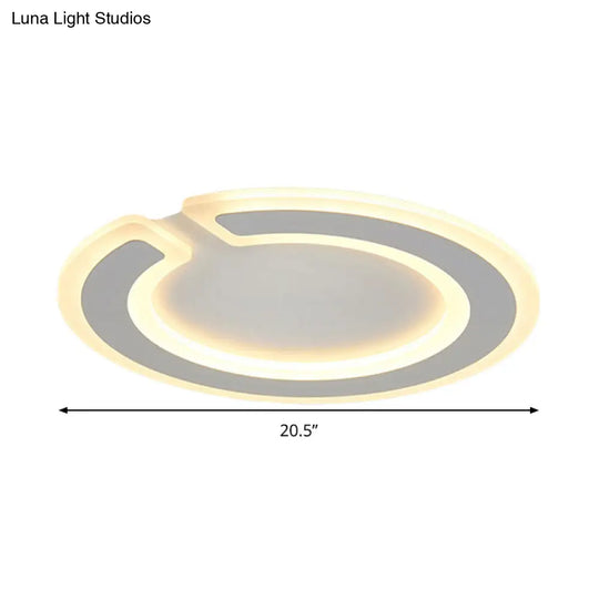 16.5’/20.5’ Dia Round Ceiling Lamp - Simple & Elegant Led Flushmount Lighting In