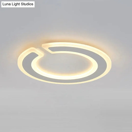 16.5/20.5 Dia Round Ceiling Lamp - Simple & Elegant Led Flushmount Lighting In Warm/White/Natural