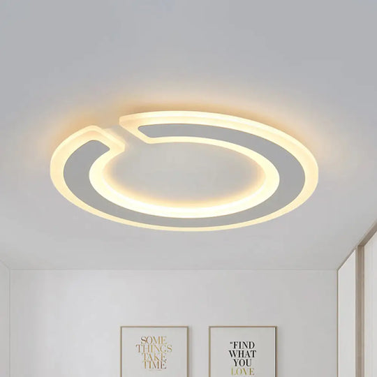 16.5’/20.5’ Dia Round Ceiling Lamp - Simple & Elegant Led Flushmount Lighting In