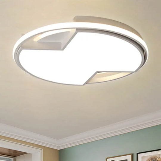 16.5’/20.5’ W White Round Flush Mount Led Ceiling Light - Stylish And Modern Fixture For