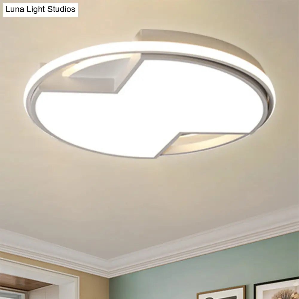 16.5/20.5 W White Round Flush Mount Led Ceiling Light - Stylish And Modern Fixture For Bedroom /