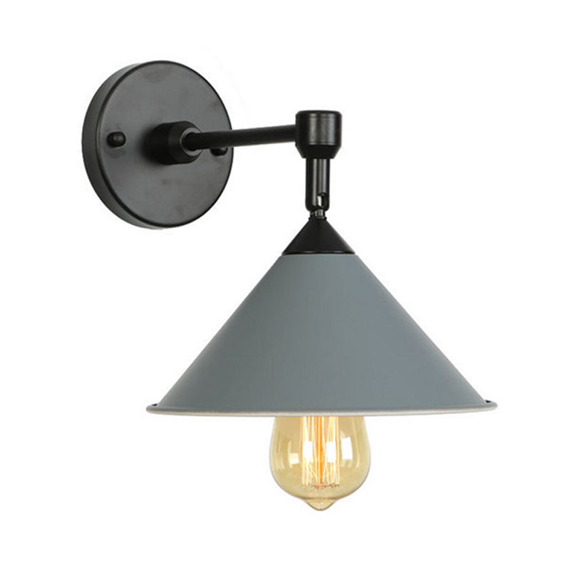 Modern Industrial Bathroom Wall Sconce Lamp - Black/Gray Metallic Finish