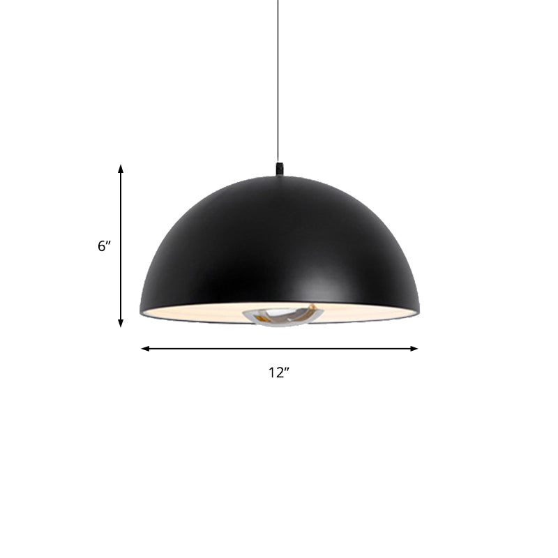Marta - Nordic Dome Hanging Lamp Metal 1/2/3 Heads White/Black/Rose Gold Pendant Light Fixture For
