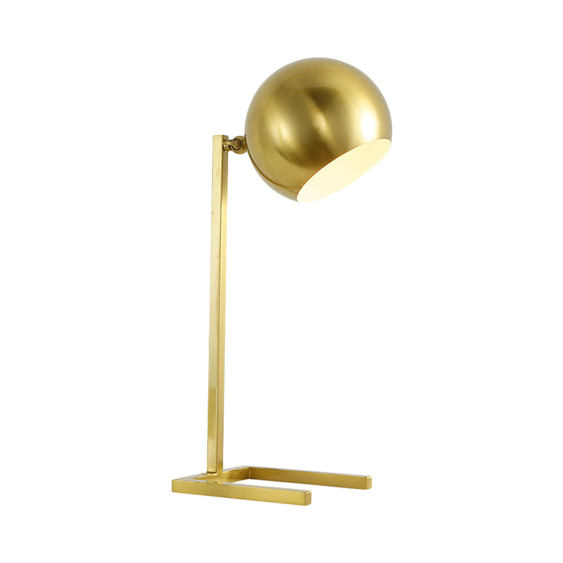 Traditional Gold Metallic Table Light For Study Room: Enhance Your Nightstand Lighting