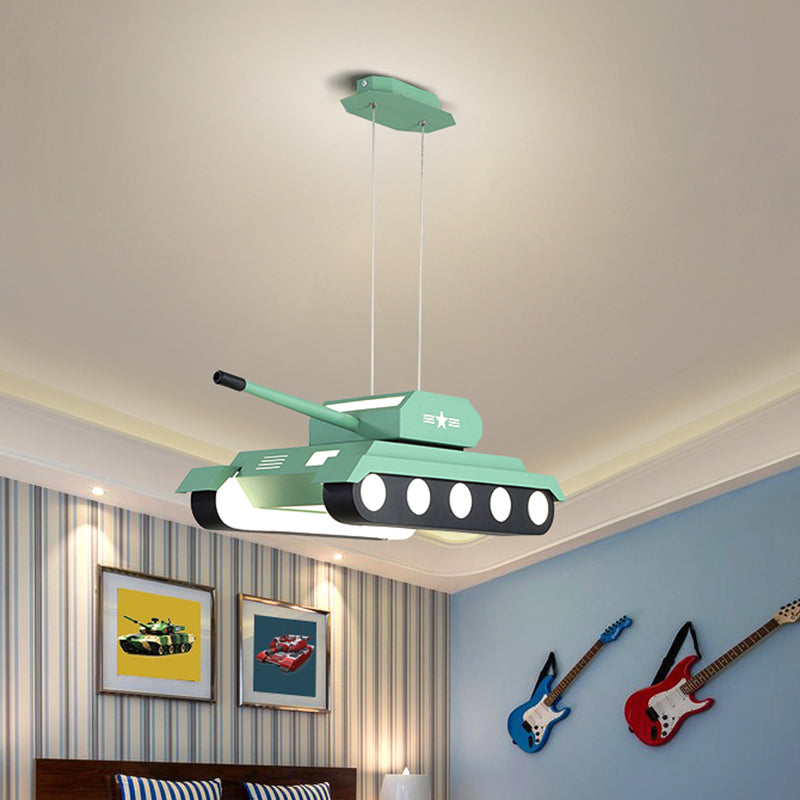 Colorful Tank Pendant Led Chandelier Light For Boys Bedroom