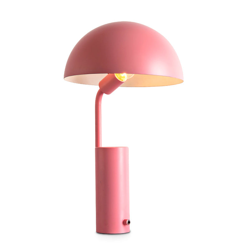 Alnasl - Iron Night Task Lighting Modernist 1-Light Black/White/Pink Desk Light
