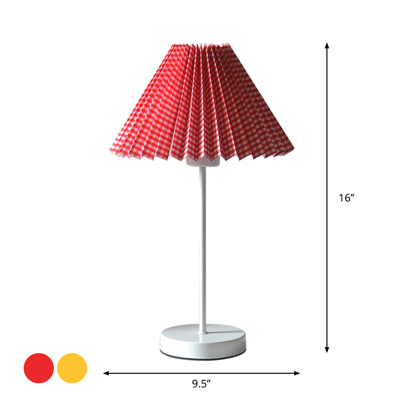 Colorful Folded Cartoon Night Light: Red/Yellow Paper Lamp For Reading With Round Iron Base