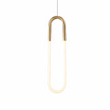 Maria - Oval Acrylic Drop Pendant Gold Hanging Ceiling Light