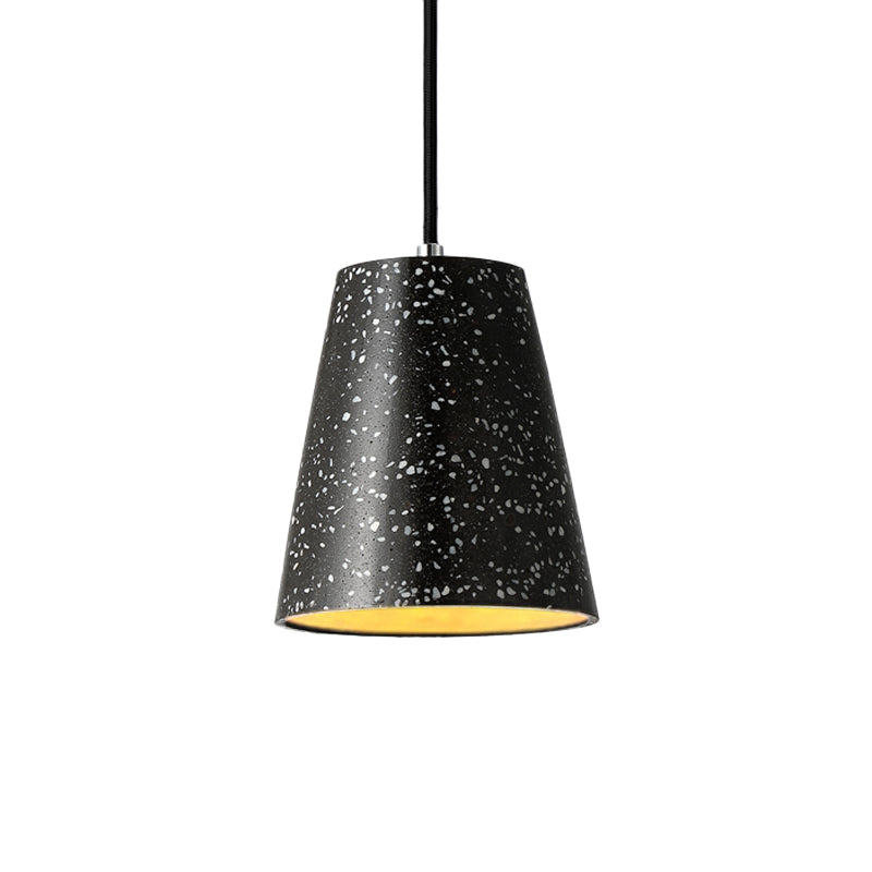 Louise - Sleek Concrete Cone Pendant Lighting Simplicity 1 Light Black/White/Brown Hanging