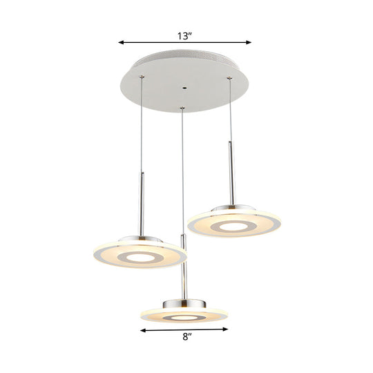 NadÃ¨ge - Circular Acrylic Pendant LED Ceiling Light (Warm/White/Natural Light)