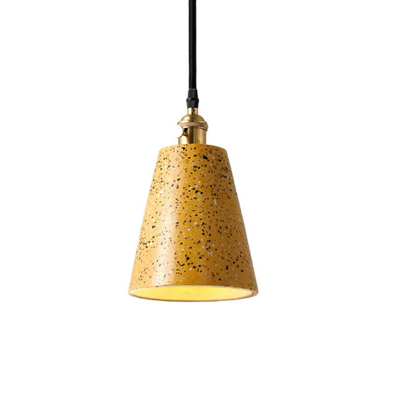 Alfa - Nordic Cone Pendant Lighting in Nordic Style Cement 1 Light Black/Grey/White Hanging Light