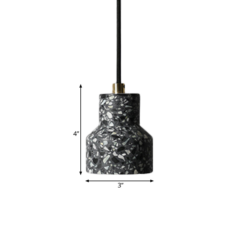 Alathfar - Cement Bell Pendant Ceiling Light Simplicity 1 Black/White/Pink Hanging