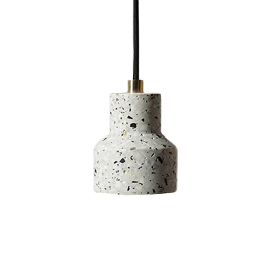 Alathfar - Cement Bell Pendant Ceiling Light Simplicity 1 Black/White/Pink Hanging