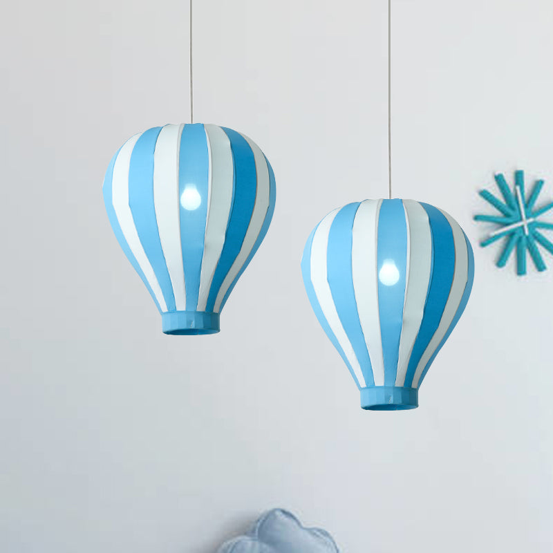 Cartoon Fabric Balloon Hanging Pendant Light Fixture | 1 In Red/Blue/Green For Play Room