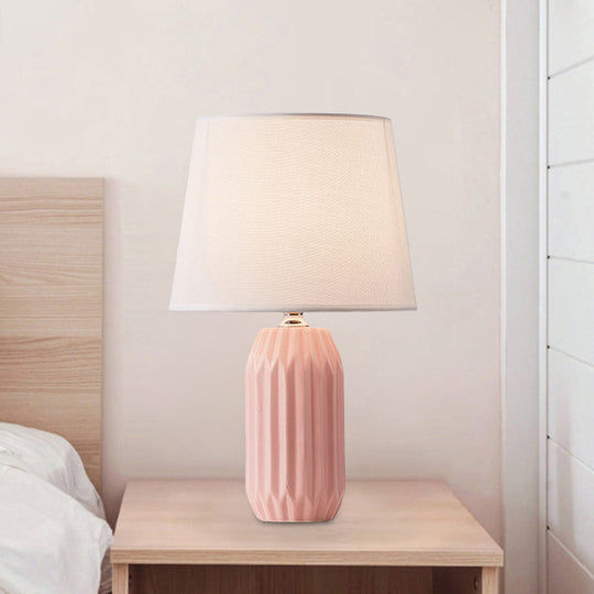 Nordic Cone Reading Light | 1-Head Nightstand Lamp Pink/Blue/Lemon Green Ceramic Base Pink
