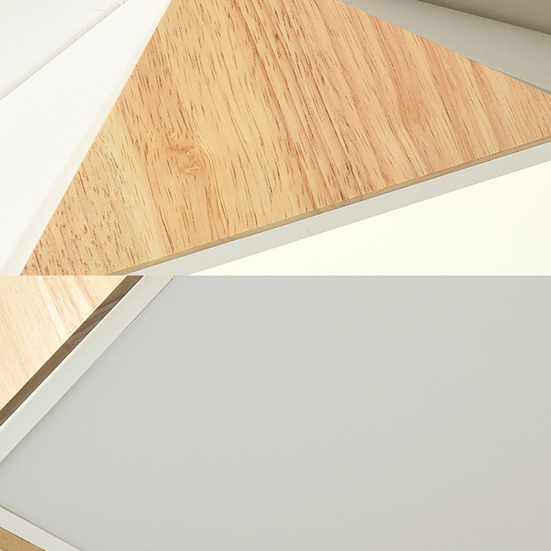 Contemporary Geometric Flush Mount Led Lamp: White/Black Ceiling Light For Living Room (Warm/White)