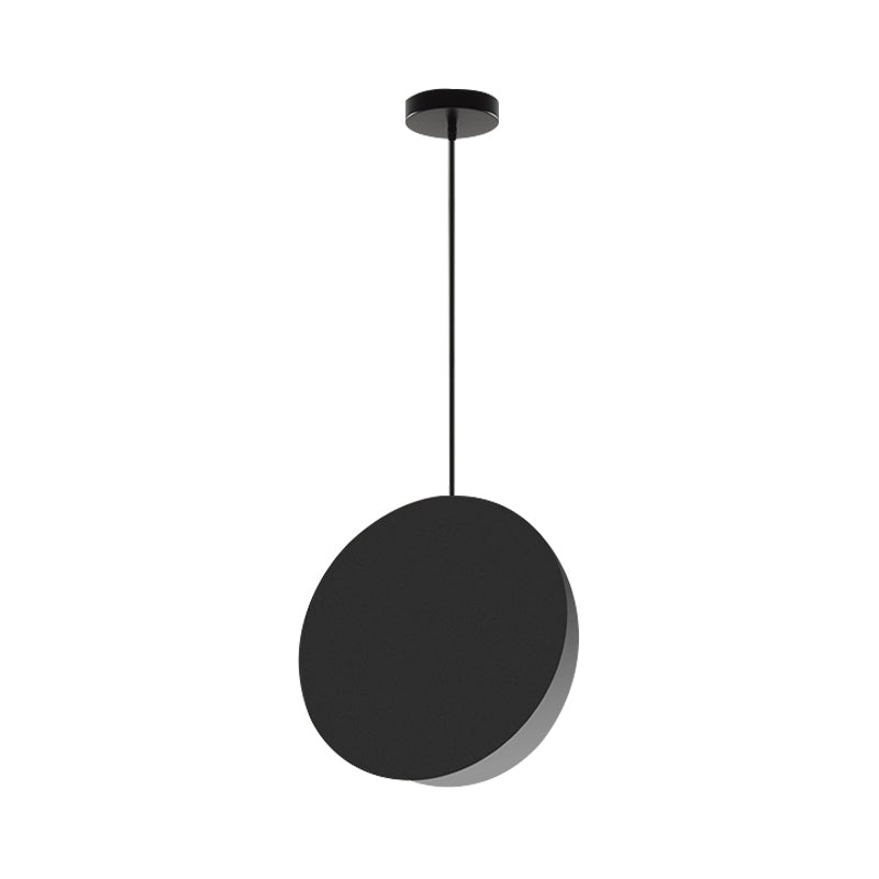 Modern Nordic Style 1-Light Metal Pendant Lamp (8"/12"W) - Black/Grey/White Hanging Ceiling Light