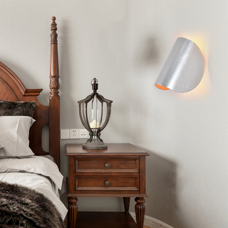 Modern Metal Wall Sconce Light For Bedroom - Foldable Design 1-Light Black/Grey/Silver