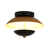 Plate-Shape Led Ceiling Light Fixture - Modern Metallic Flush Lamp For Hallways And Aisles In
