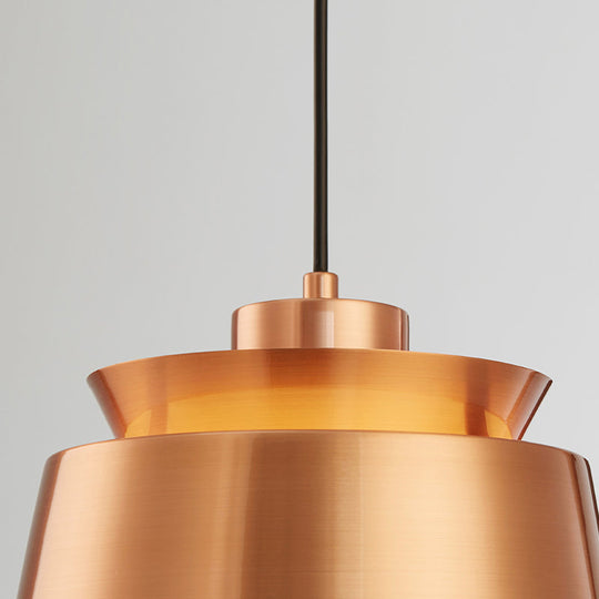Enif - Modernist Style Tapered Hanging Light Fixture Metallic Pendant Lamp