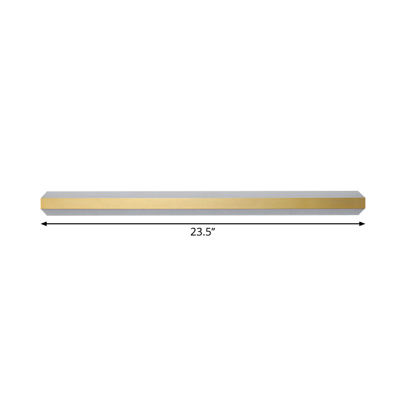 Gold Led Wall Light In Warm/White - Linear Acrylic Mount 12/16/23.5 Wide