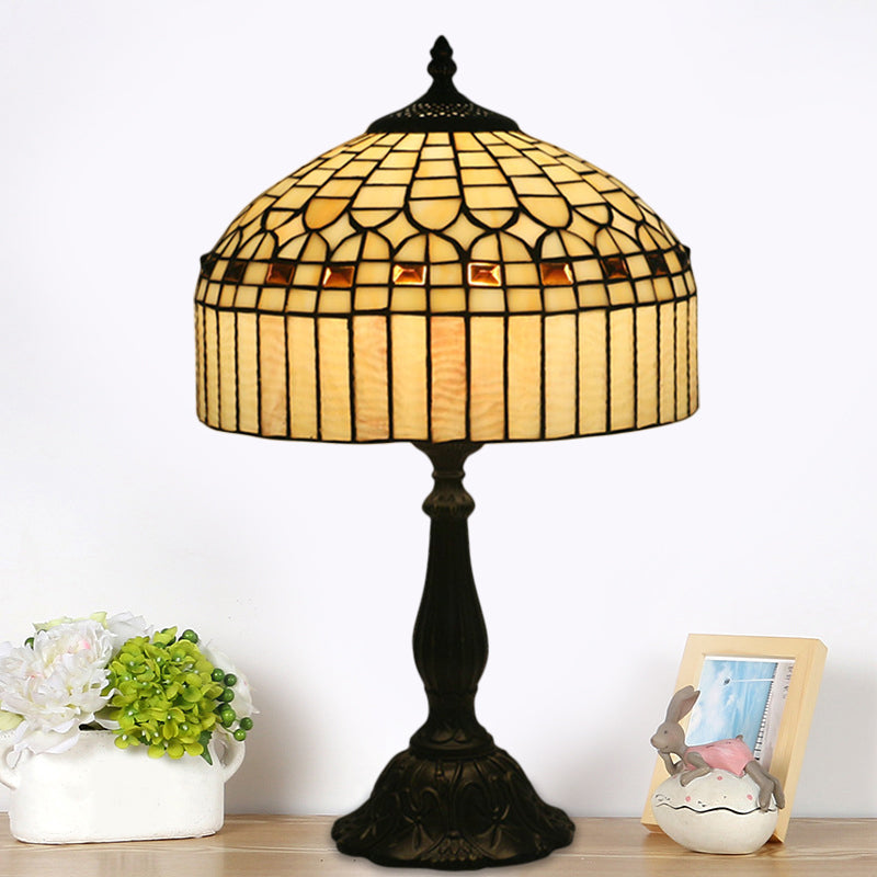 Tiffany Style Beige Glass Nightstand Light

Note: It Is Important To Keep The Keywords Style And