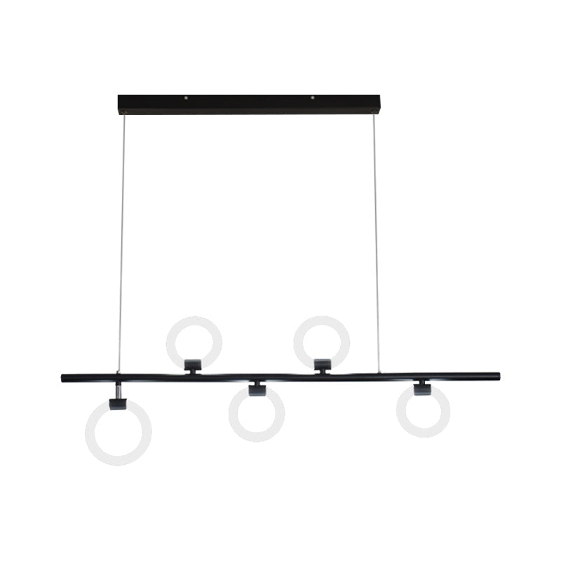 Modern Nordic Led Chandelier With Warm/White Light And Linear Metal Design Available In 3 Sizes: