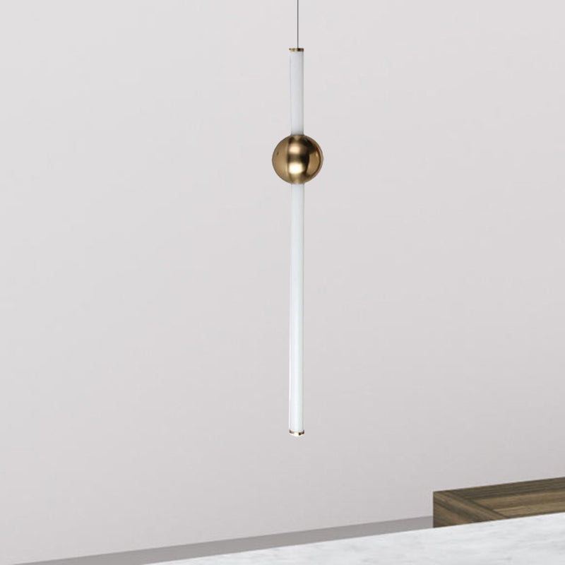 White/Gold Glass Chandelier Lamp - Modernist Design Led Ceiling Pendant Light With