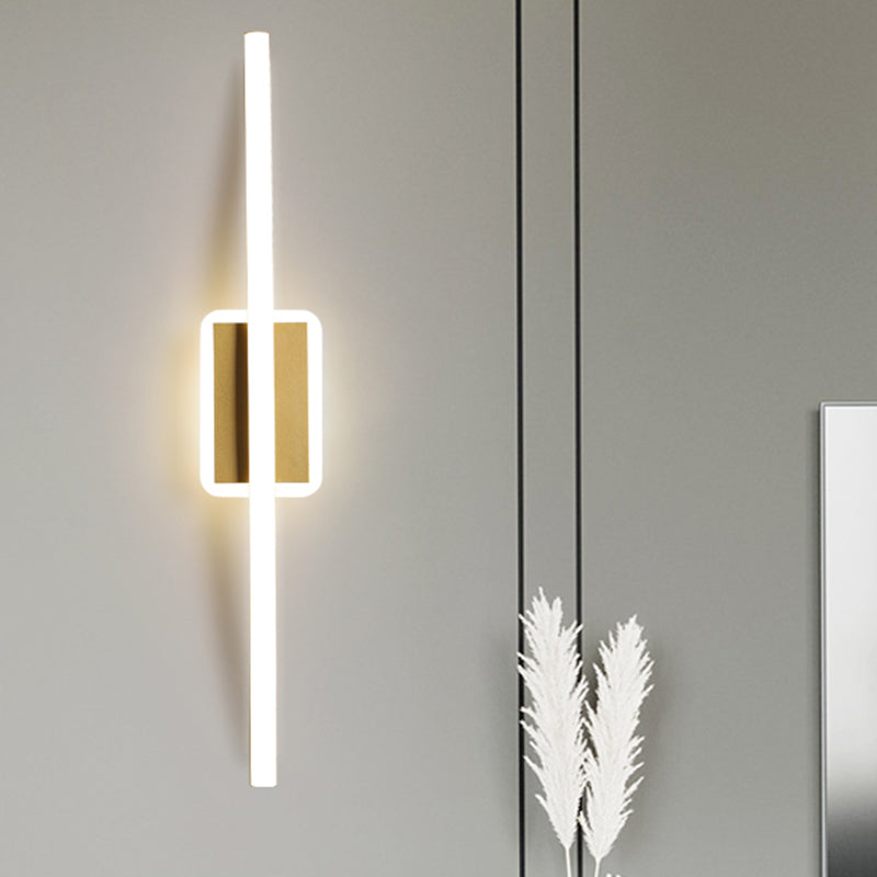 Curved Linear Aluminum Led Wall Sconce In Simplicity Gold/Coffee - Ideal Dining Room Lighting Gold